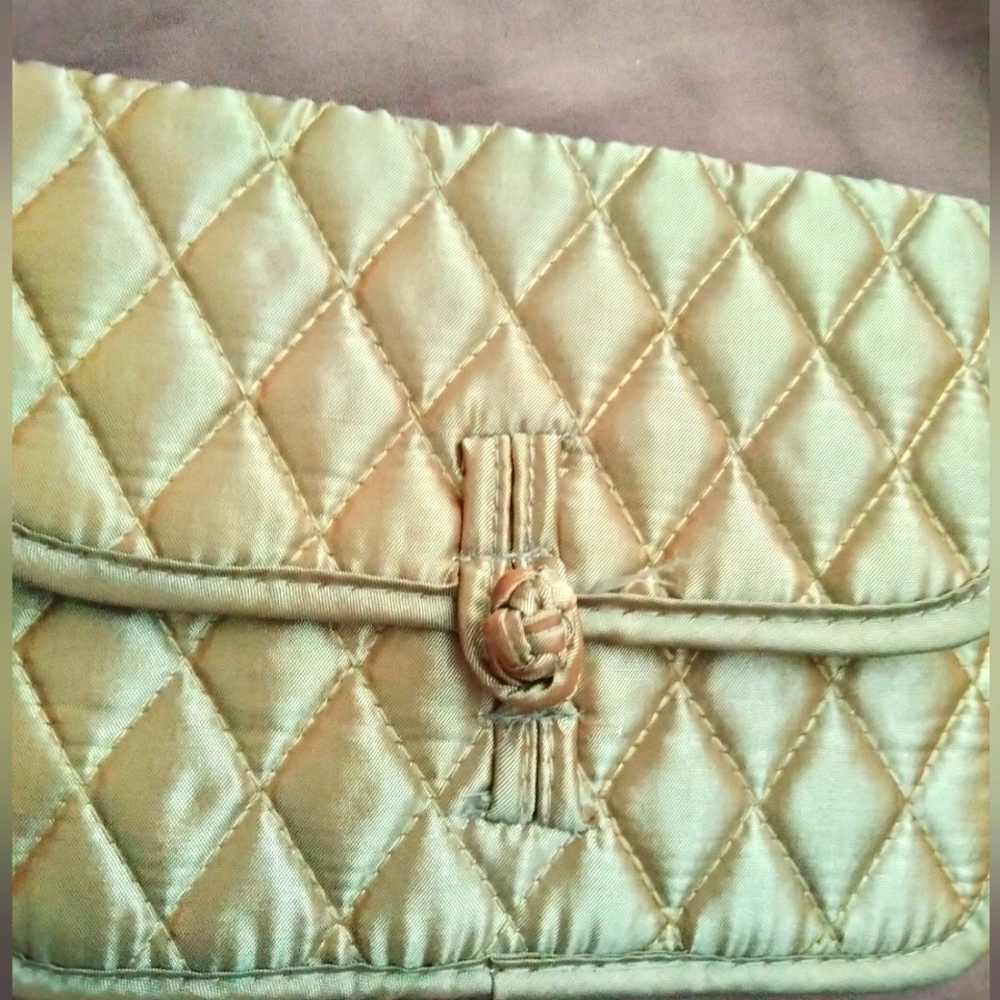 EUC Brighton Your True Color by Brighton Gold Make up Bag